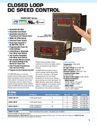 Thumbnail of document Data Sheet - OMDC-MD10P DC Speed Control w/Closed Loop Feedback for DC Motors